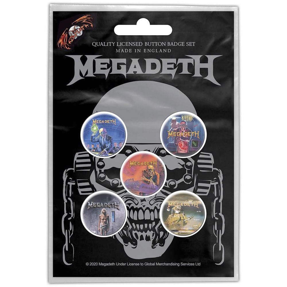 Megadeth - Vic Rattlehead Badge/button - Set van 5 - Multicolours